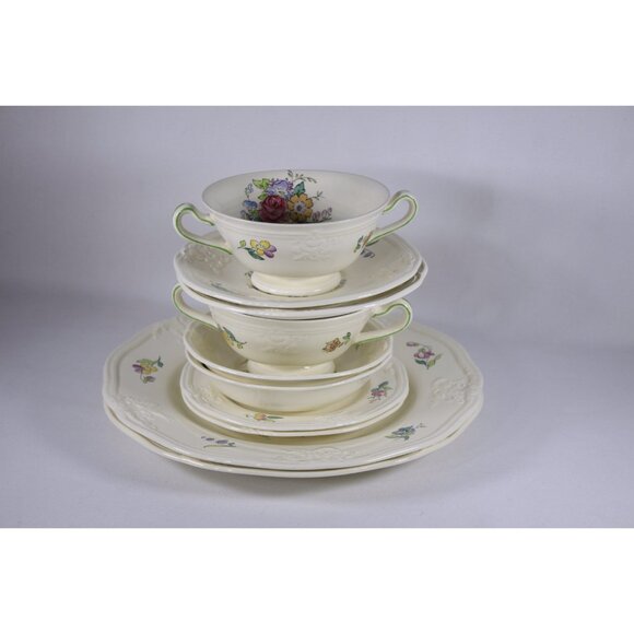 Vintage WWII 10 piece Minton England wedding breakfast set for 2, English - Picture 4 of 7